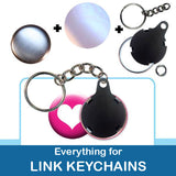 1 inch Button Parts, Everything For Link Keychains