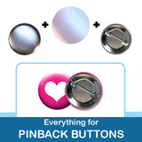 1.25 inch Button Parts, Everything For Pinback Buttons