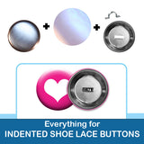 1.5 inch Button Parts Everything For Indented Shoelace Buttons