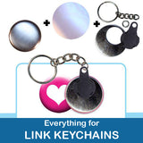 1.5 inch Button Parts Everything For Link Keychains