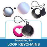 1.5 inch Button Parts Everything For Loop Keychains