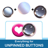 1.5 inch Button Parts Everything For Unpinned Buttons