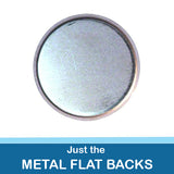 1.5 inch Button Parts Just Metal Flat Backs