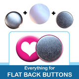 2.25" button parts: Everything to Make Flat Back Buttons
