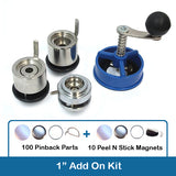FLEX2000 1" Add On Kit: Dieset, Circle Cutter, 100 button parts, and 10 magnet parts