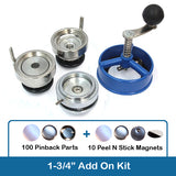 FLEX2000 1.75" Add On Kit: Dieset, Circle Cutter, 100 button parts, and 10 magnet parts