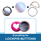1 inch Button Parts, Everything For Lock Pin Buttons