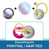 1 inch Button Parts, Everything For Ponytail Hair Tie Buttons