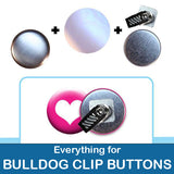 1.25 inch Button Parts, Everything For Bulldog Clip Buttons