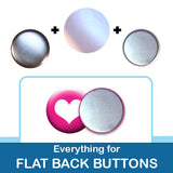 1.25 inch Button Parts, Everything For Flat Back Buttons