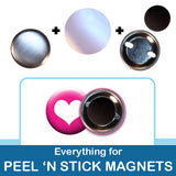 1.25 inch Button Parts, Everything For Peel n Stick Magnets