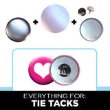 1-1/4" button supplies: everything for tie tacks