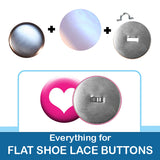 1.5 inch Button Parts Everything For Flat Shoelace Buttons
