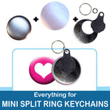 1.5 inch Button Parts Everything For Mini Split Ring Keychains