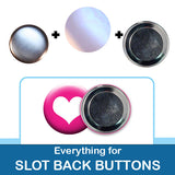 1.5 inch Button Parts Everything For Slotted Back Buttons