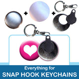 1.5 inch Button Parts Everything For Snap Hook Keychains