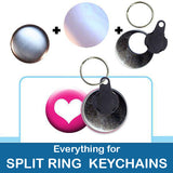 1.5 inch Button Parts Everything For Split Ring Keychains