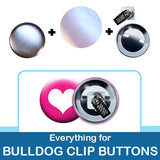 1.75 inch Button Parts, Everything For Bulldog Clip Buttons