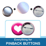 1.75 inch Button Parts, Everything For Pinback Buttons