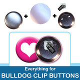 2.25 inch button parts: Everything to Make Bulldog Clip Buttons