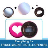 2.25 inch button parts: Everything to Make Fridge Magnet Bottle Openers