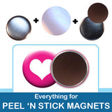 2.25" button parts: Everything to Make Peel 'N Stick Magnets