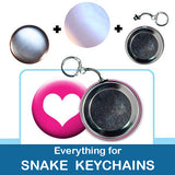 2.25" button parts: Everything to Make Snake Keychain Buttons