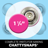 1.25 inch button parts, complete parts for making Chatty Snaps&reg;