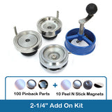 FLEX2000 2.25" Add On Kit: Dieset, Circle Cutter, 100 button parts, and 10 magnet parts