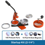 Flex 1000 Button Maker Startup Kit with pinback parts and magnets
