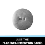 2.25" button parts: Just the Flat Sneaker Button Backs
